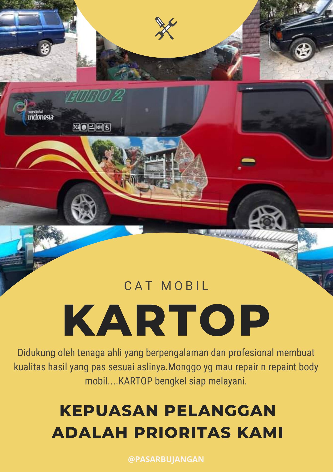 Bengkel Cat dan Repair Body Mobil Kartop Jambangan