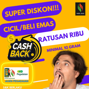 Cicil emas dapat Diskon