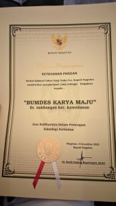 Bumdes jambangan raih penghargaan dalam inovasi teknologi pertanian